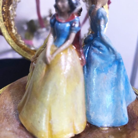Christmas Artist Altered Disney's Princess Wind-up Music Box Ornament. OOAK! - Picture 13 of 13